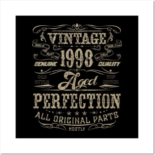 Classic 22nd birthday gift Design for men women Vintage 1998 Posters and Art